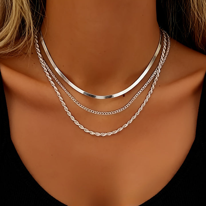 Elegante dubbele gouden halsketting