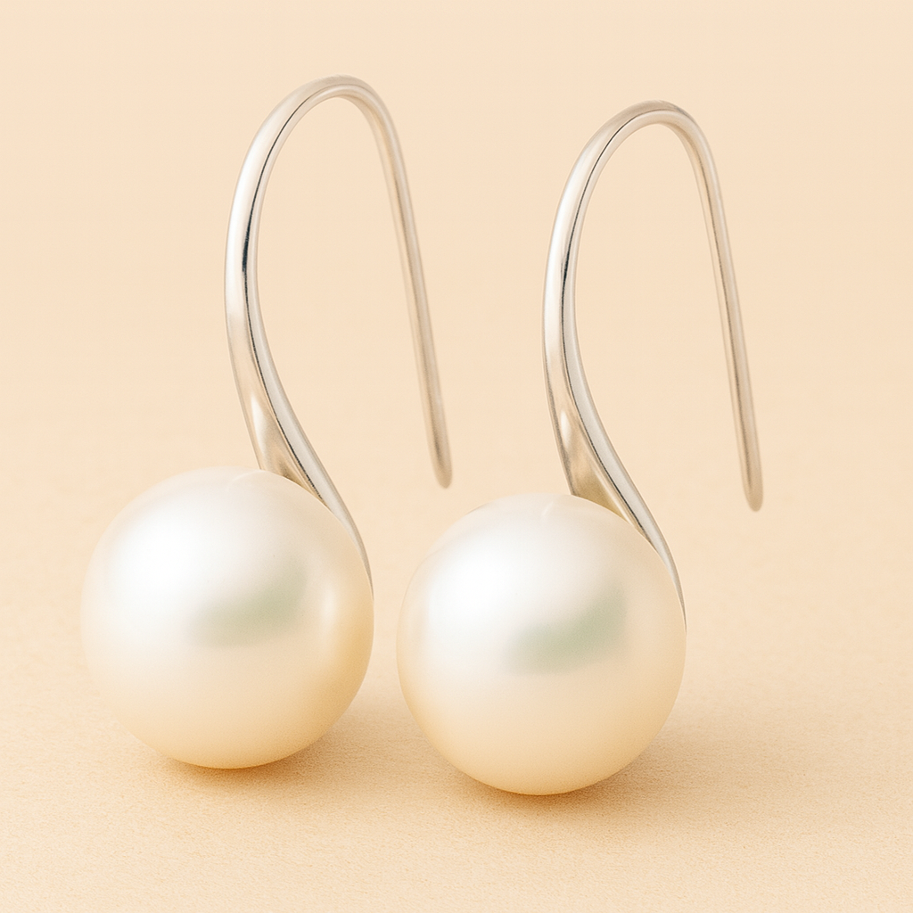 Elegante druppeloorbellen met parels