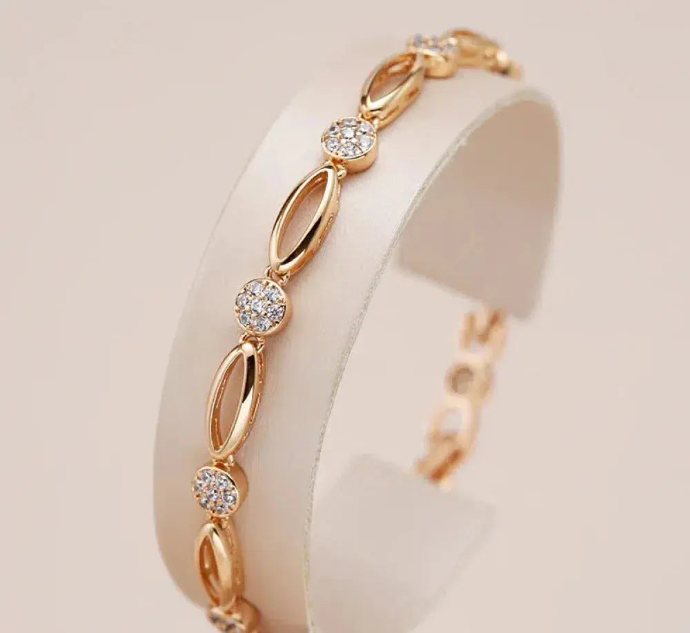 Elegante gouden armband met zirconia
