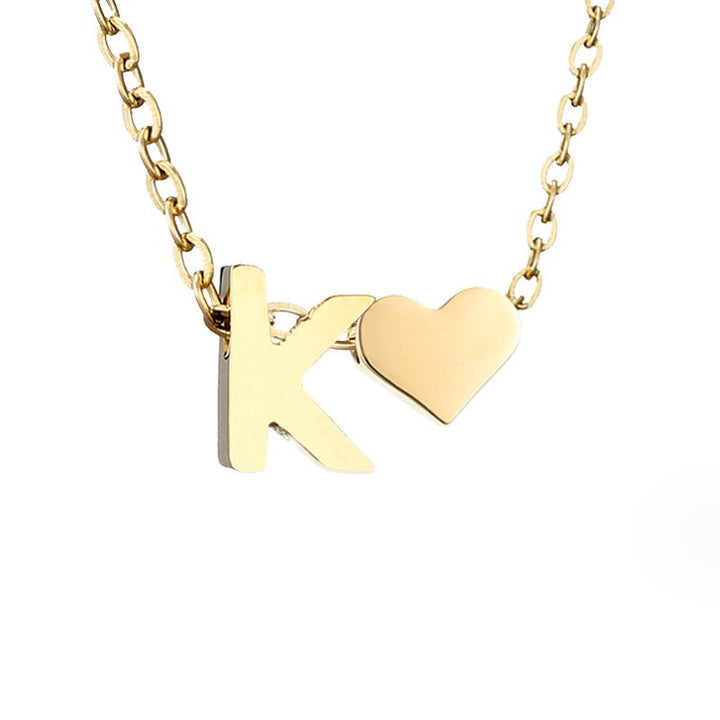 Tijdloos Initiaal Collier met Hart Hanger
