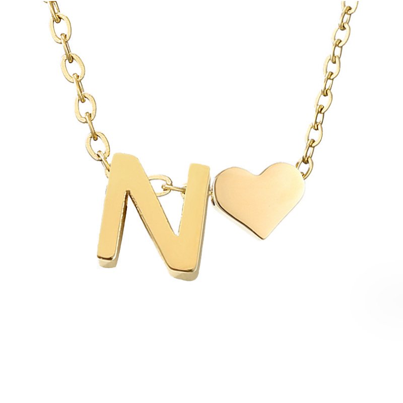 Tijdloos Initiaal Collier met Hart Hanger