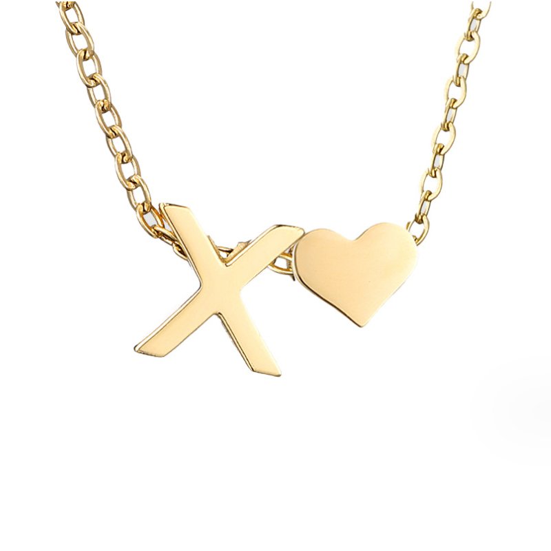 Tijdloos Initiaal Collier met Hart Hanger
