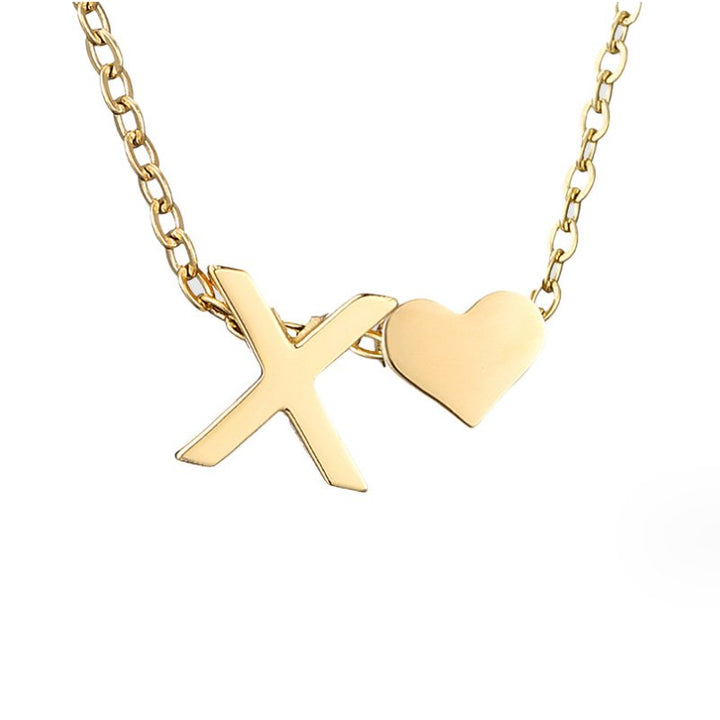 Tijdloos Initiaal Collier met Hart Hanger