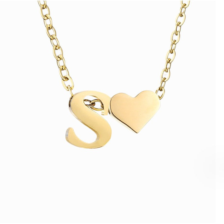 Tijdloos Initiaal Collier met Hart Hanger