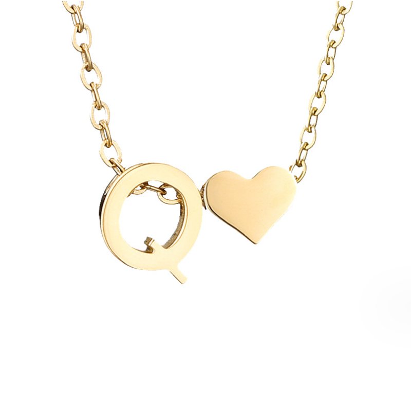 Tijdloos Initiaal Collier met Hart Hanger