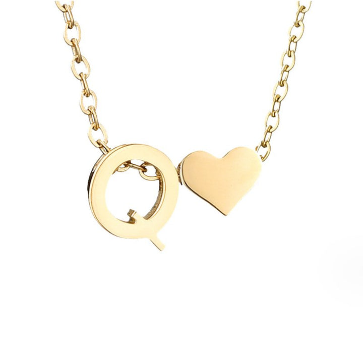 Tijdloos Initiaal Collier met Hart Hanger