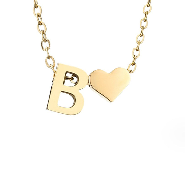 Tijdloos Initiaal Collier met Hart Hanger