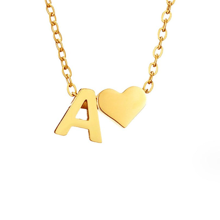 Tijdloos Initiaal Collier met Hart Hanger