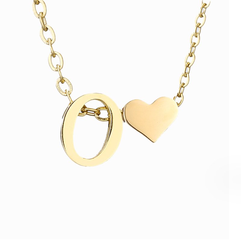 Tijdloos Initiaal Collier met Hart Hanger