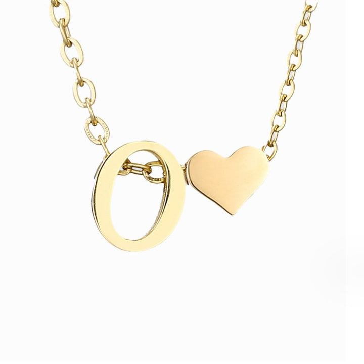 Tijdloos Initiaal Collier met Hart Hanger