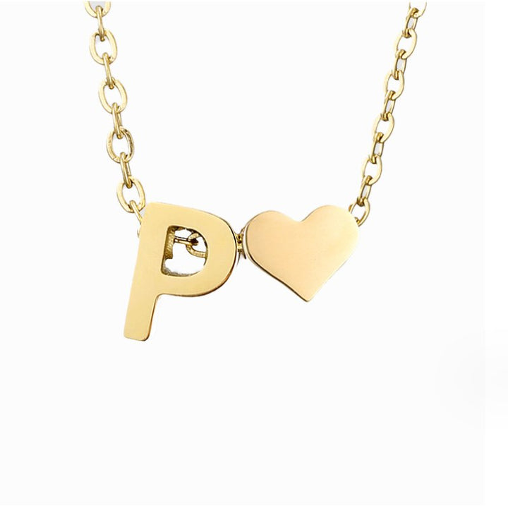 Tijdloos Initiaal Collier met Hart Hanger