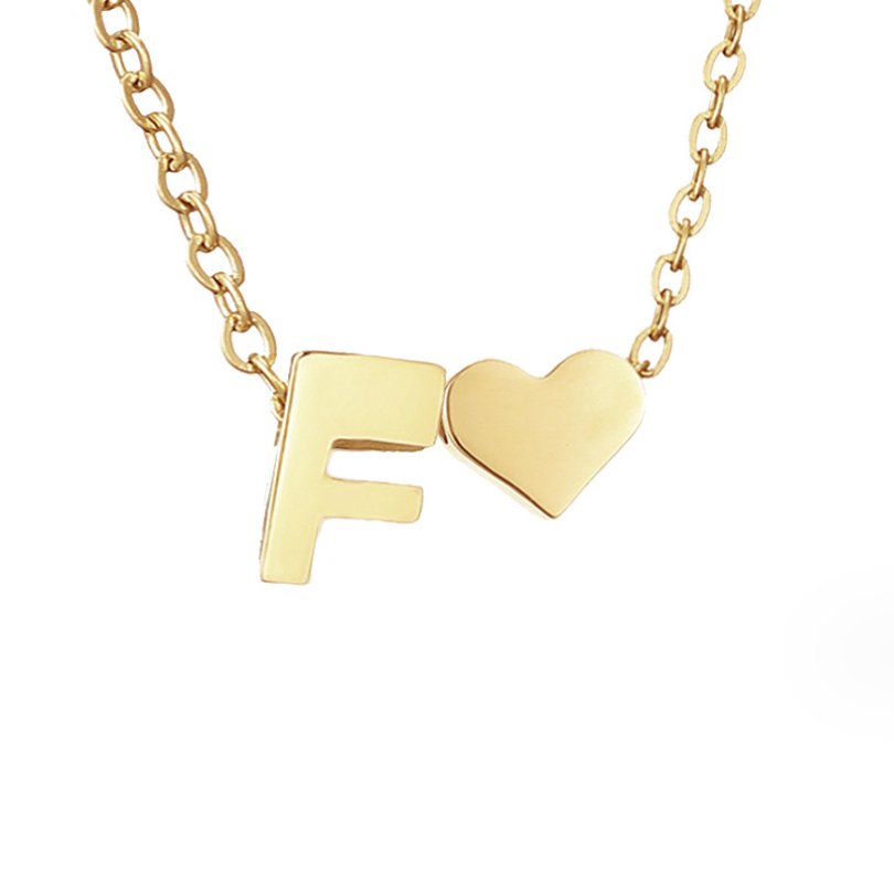 Tijdloos Initiaal Collier met Hart Hanger