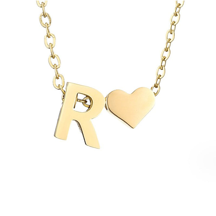 Tijdloos Initiaal Collier met Hart Hanger