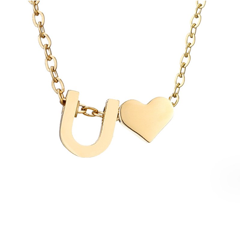 Tijdloos Initiaal Collier met Hart Hanger