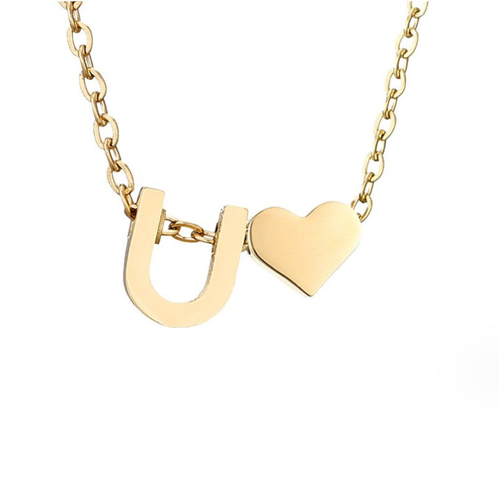 Tijdloos Initiaal Collier met Hart Hanger