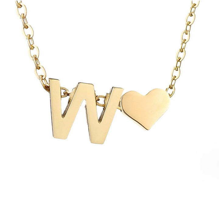 Tijdloos Initiaal Collier met Hart Hanger