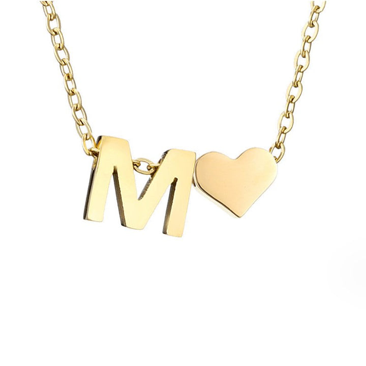 Tijdloos Initiaal Collier met Hart Hanger