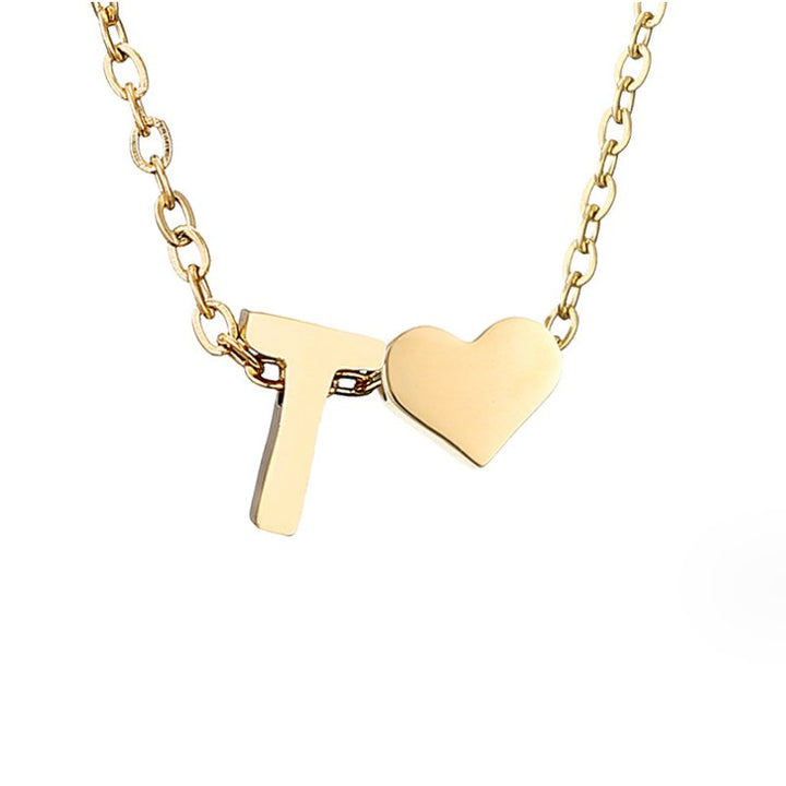 Tijdloos Initiaal Collier met Hart Hanger