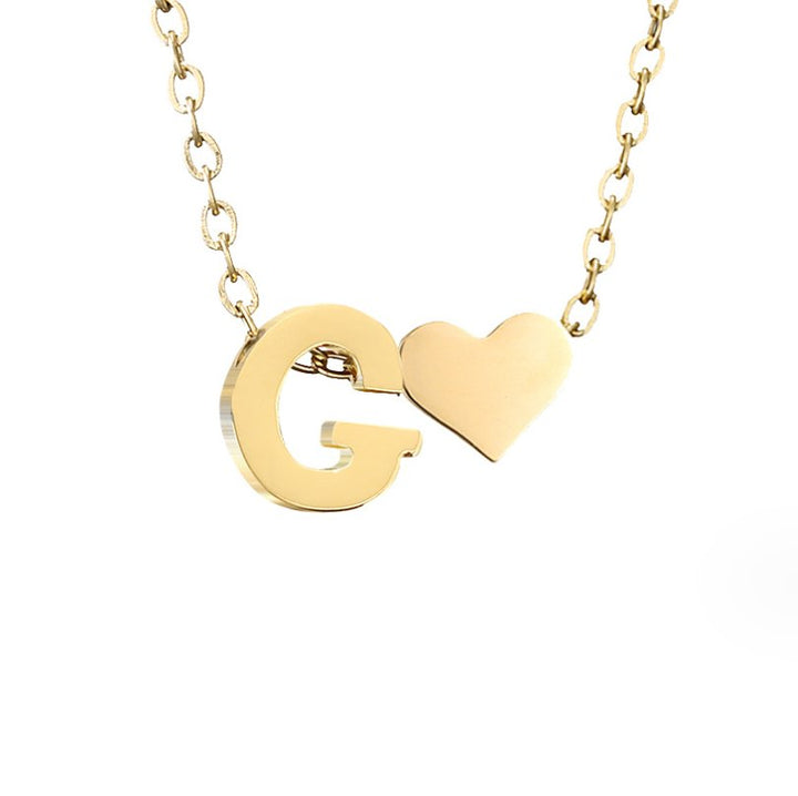Tijdloos Initiaal Collier met Hart Hanger