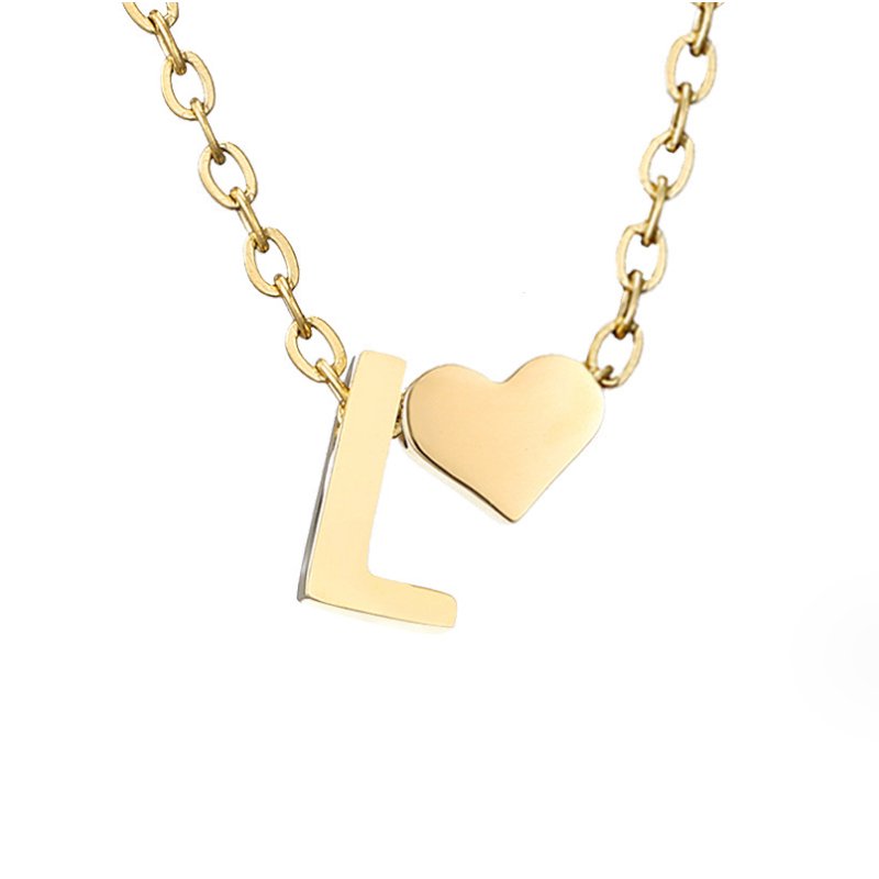 Tijdloos Initiaal Collier met Hart Hanger