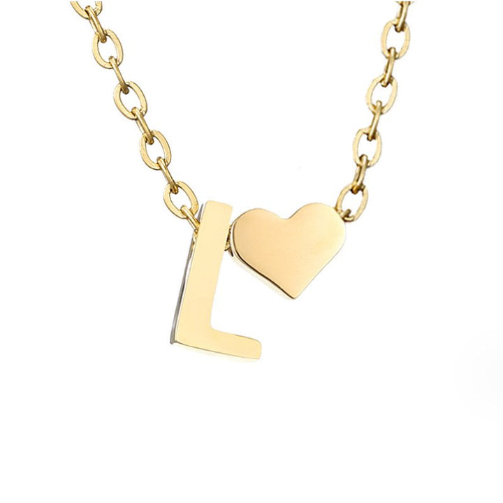 Tijdloos Initiaal Collier met Hart Hanger
