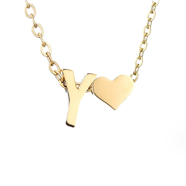 Tijdloos Initiaal Collier met Hart Hanger