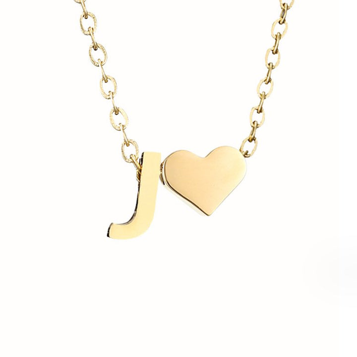 Tijdloos Initiaal Collier met Hart Hanger