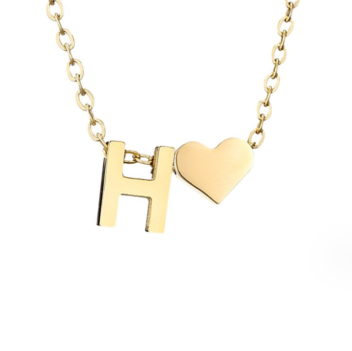 Tijdloos Initiaal Collier met Hart Hanger