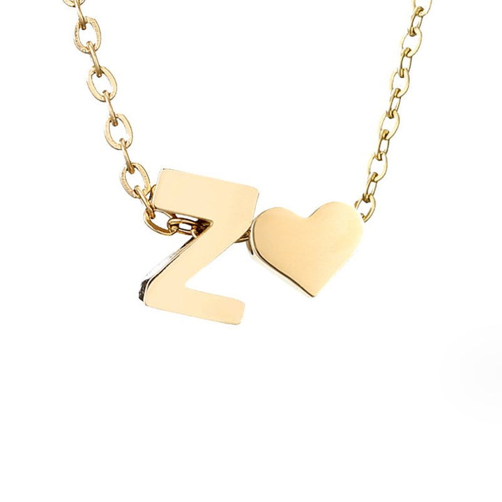 Tijdloos Initiaal Collier met Hart Hanger