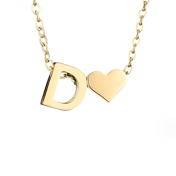 Tijdloos Initiaal Collier met Hart Hanger