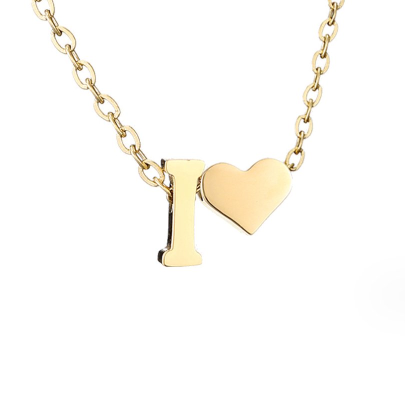 Tijdloos Initiaal Collier met Hart Hanger