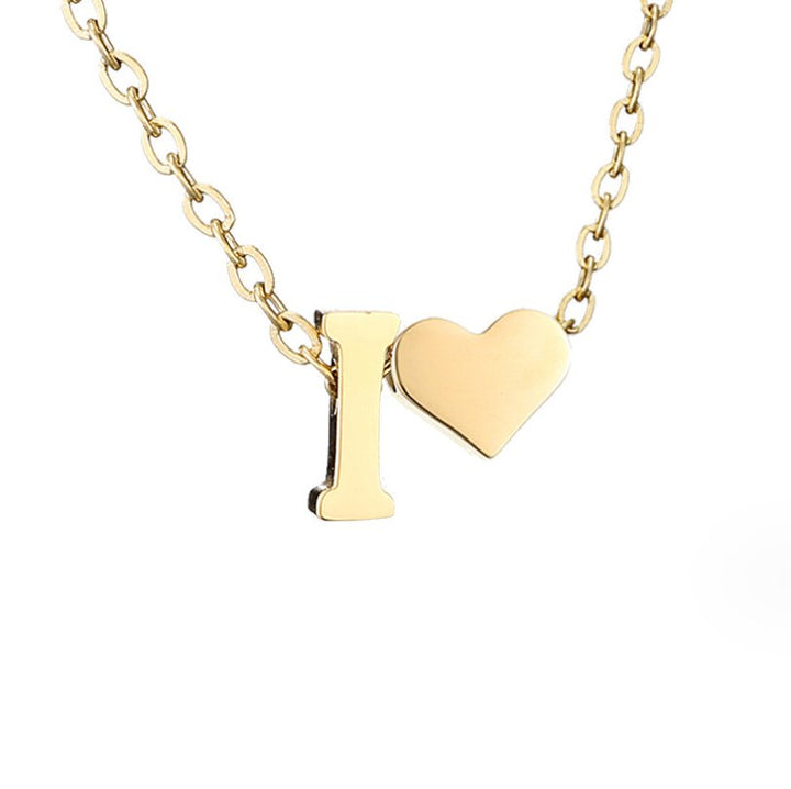 Tijdloos Initiaal Collier met Hart Hanger