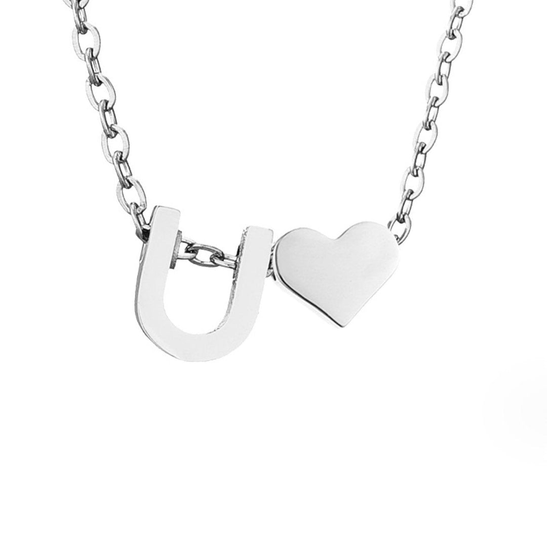 Tijdloos Initiaal Collier met Hart Hanger