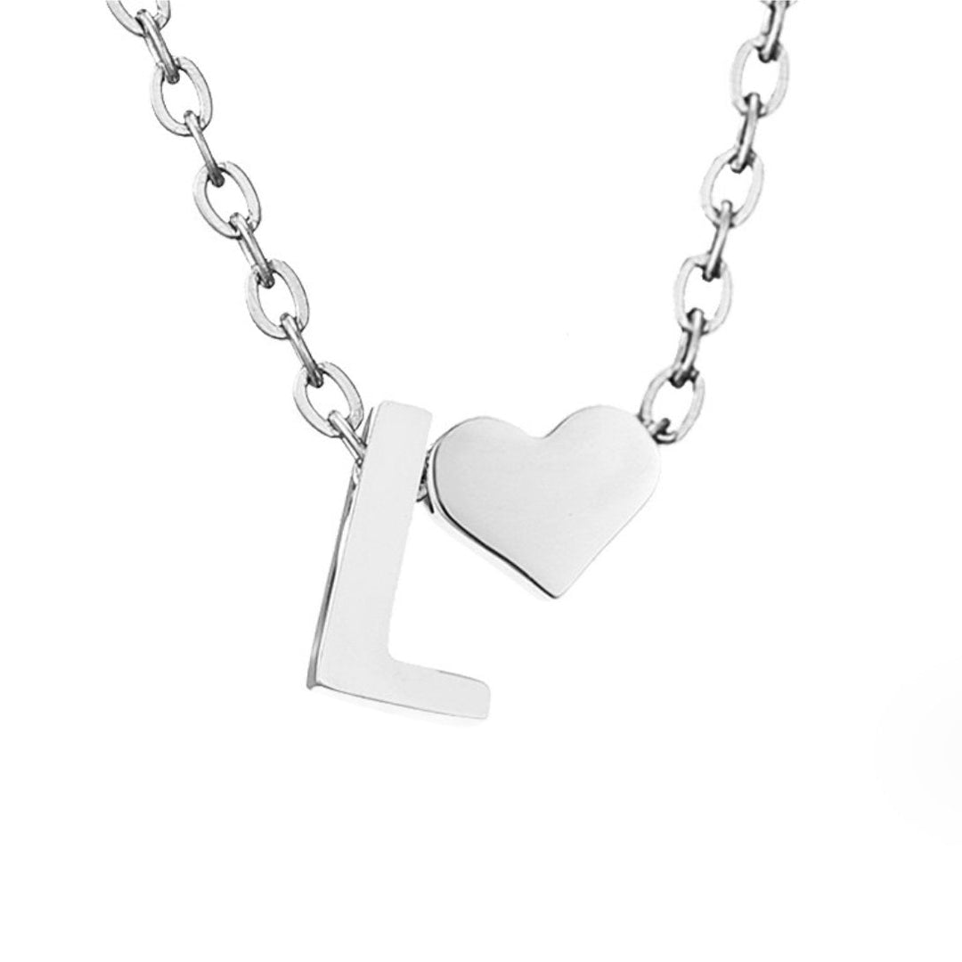 Tijdloos Initiaal Collier met Hart Hanger