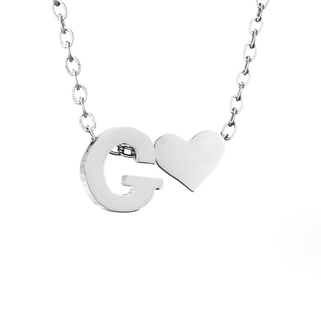 Tijdloos Initiaal Collier met Hart Hanger