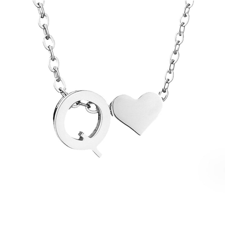 Tijdloos Initiaal Collier met Hart Hanger