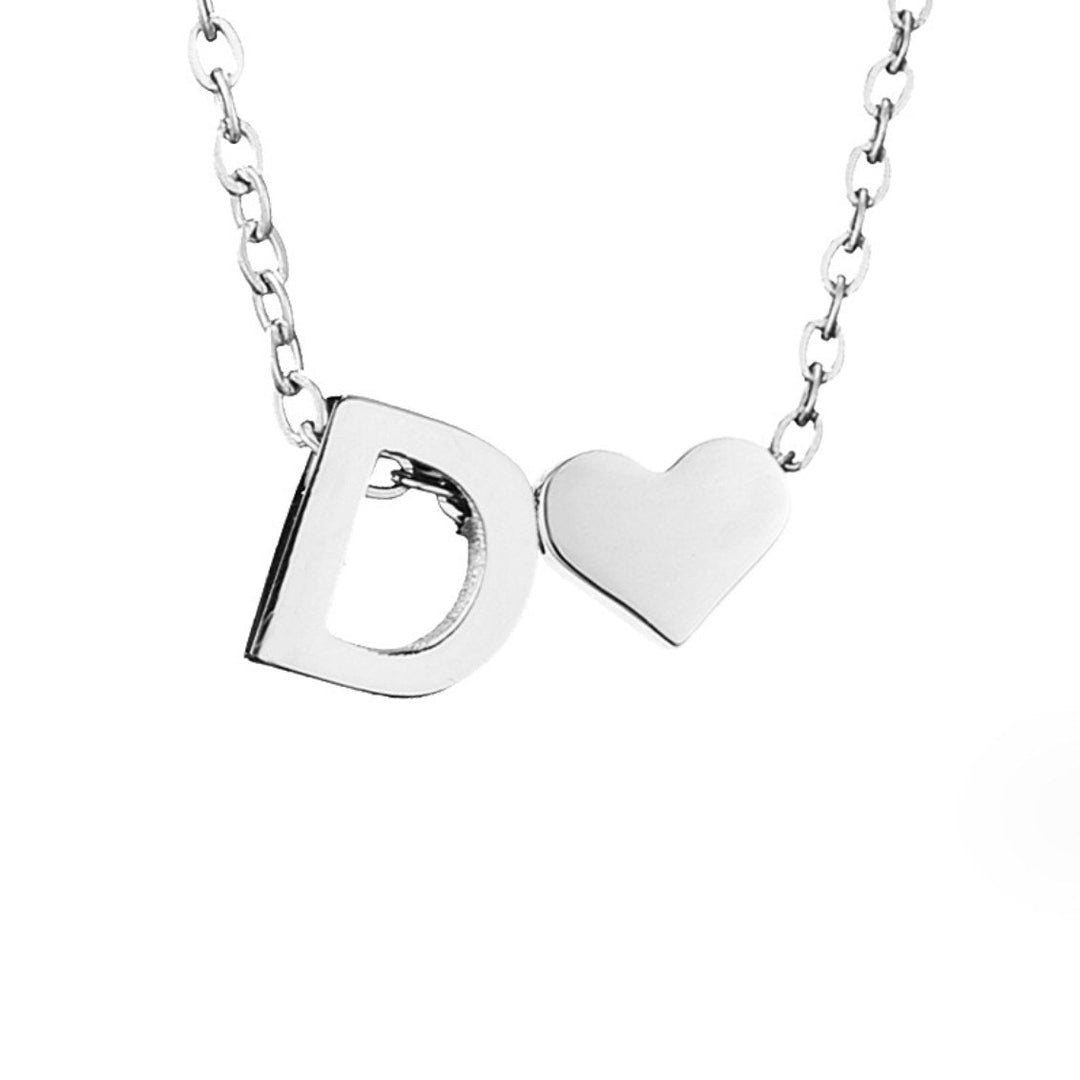 Tijdloos Initiaal Collier met Hart Hanger