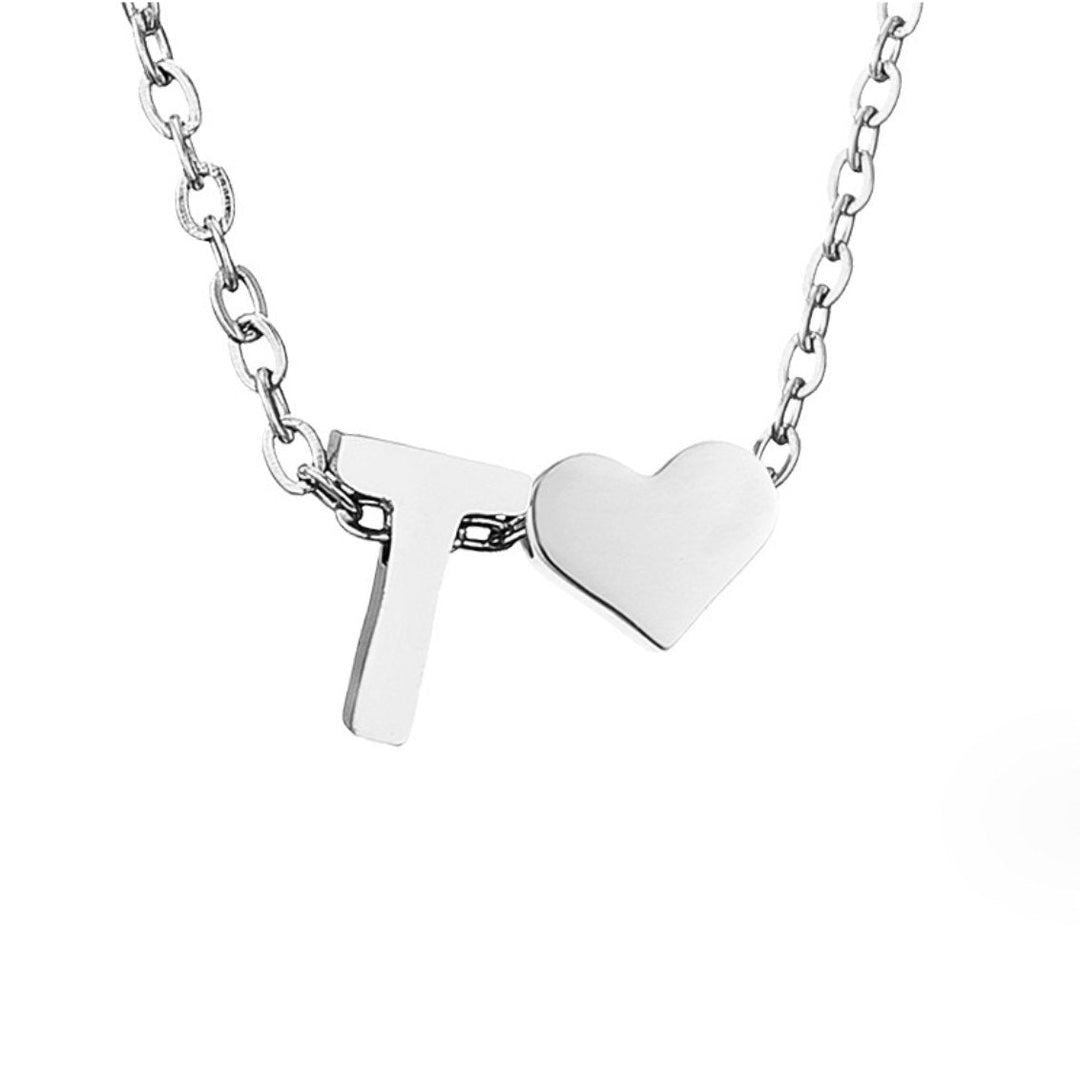 Tijdloos Initiaal Collier met Hart Hanger