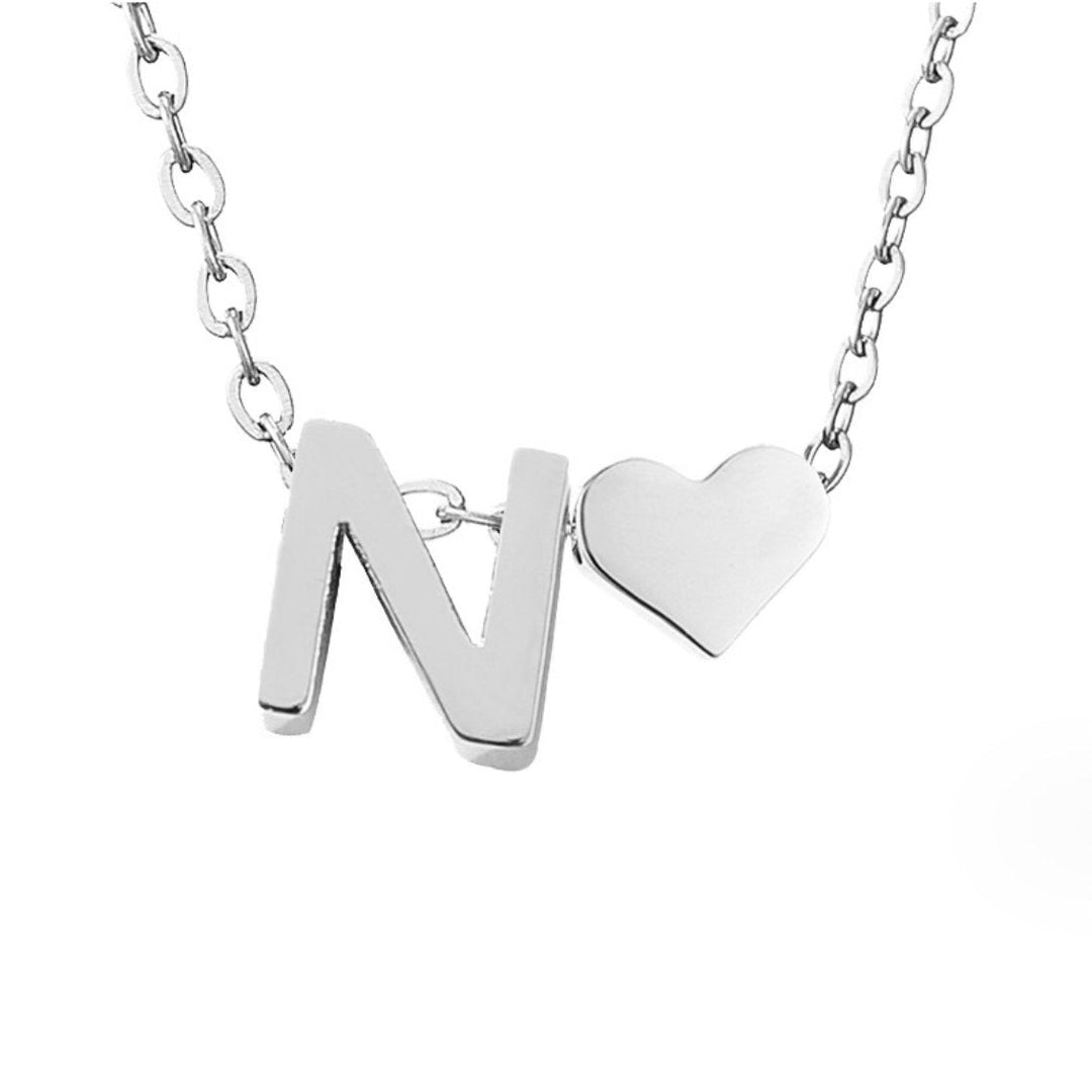 Tijdloos Initiaal Collier met Hart Hanger