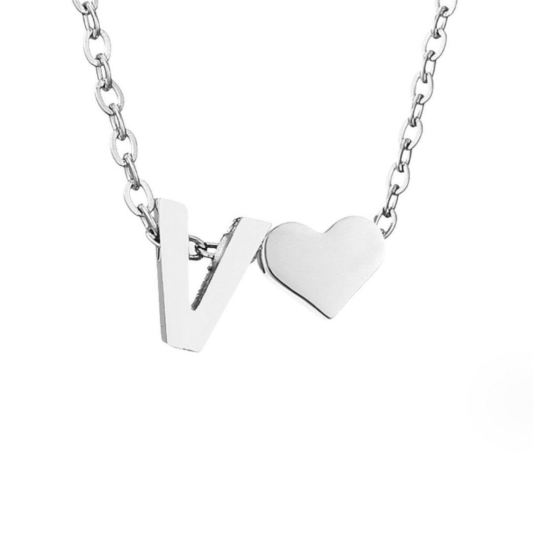 Tijdloos Initiaal Collier met Hart Hanger