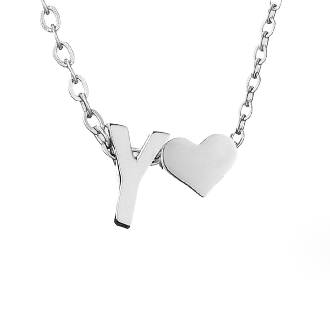Tijdloos Initiaal Collier met Hart Hanger