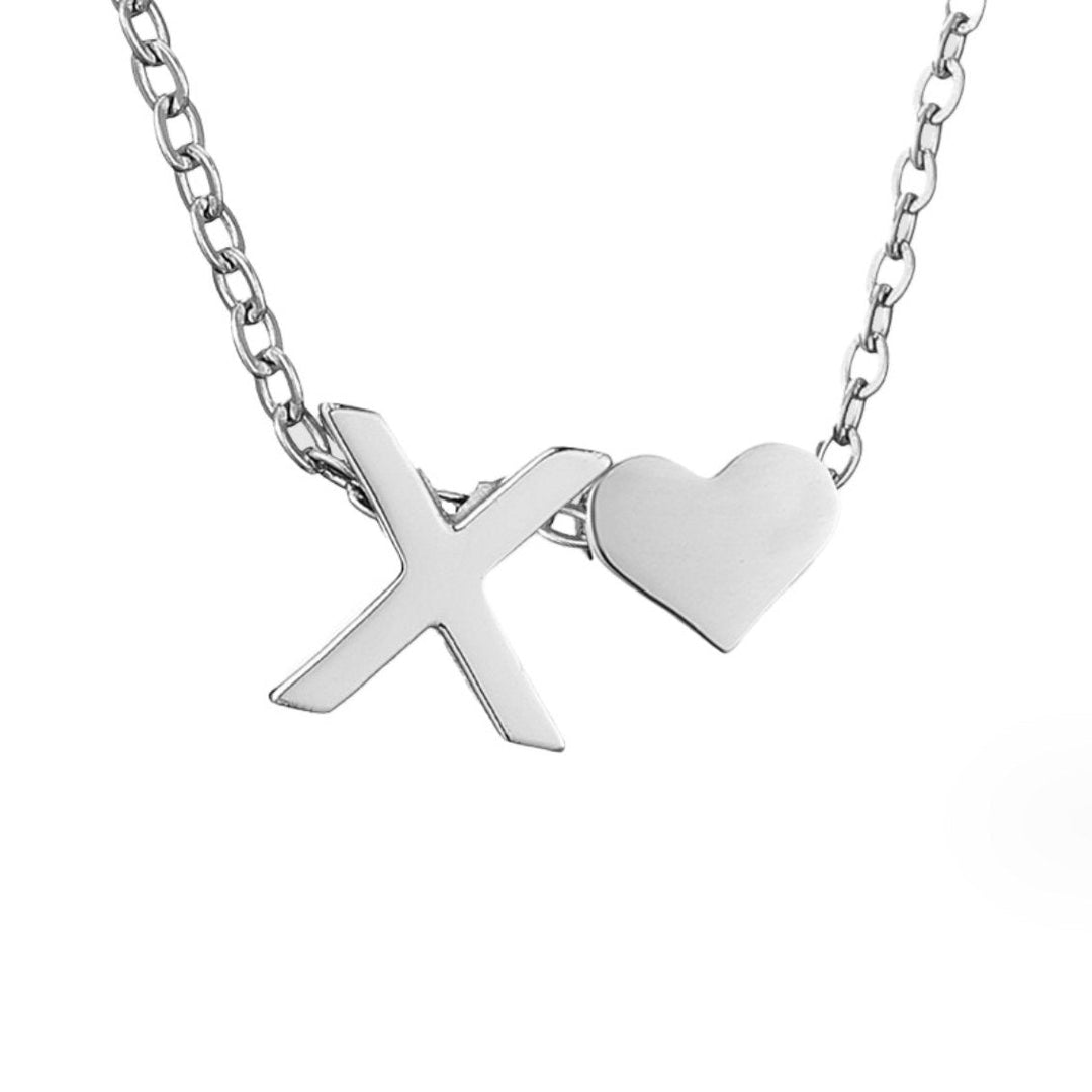 Tijdloos Initiaal Collier met Hart Hanger