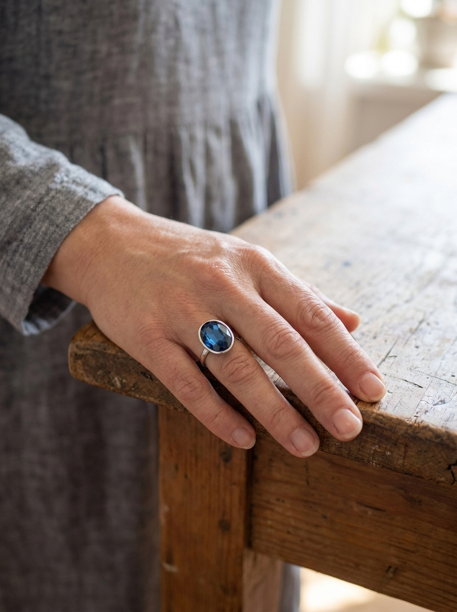 Celeste Blauwe Ring™ – Vintage Glans