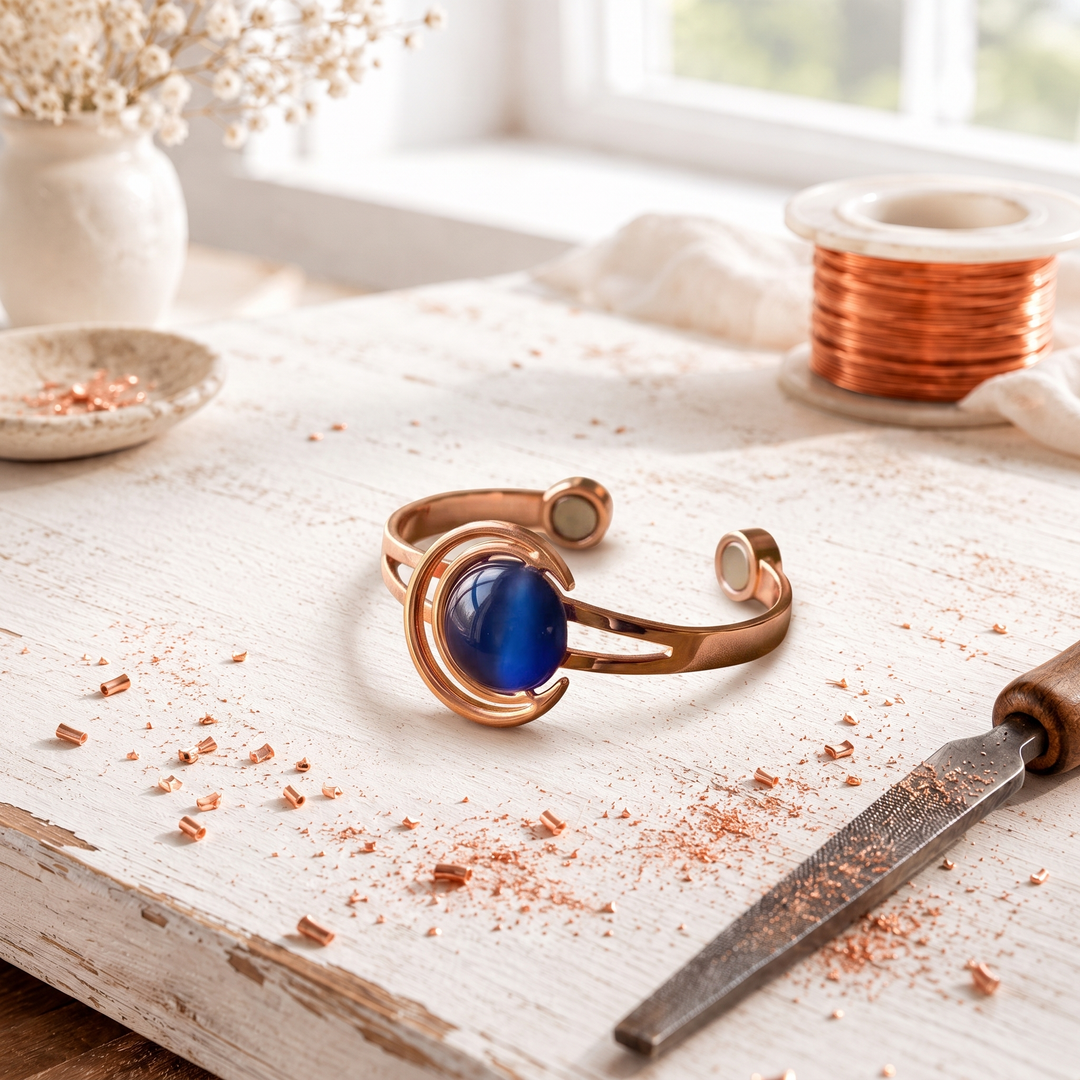 Koperarmband in Halvemaan