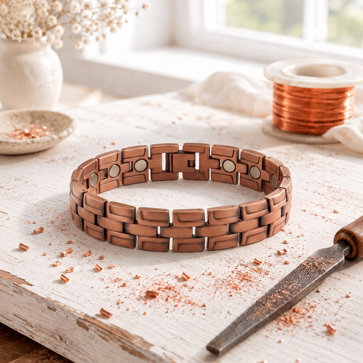 Cobblelink Heren Koper Armband