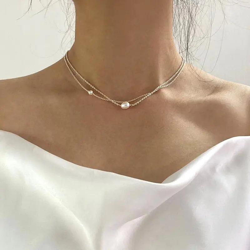 Klassieke parelcollier