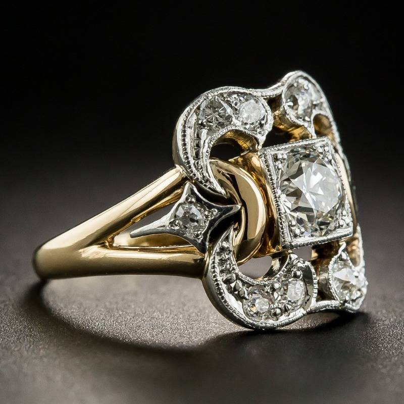 Klassieke Gouden Ring met Vintage Zirconia