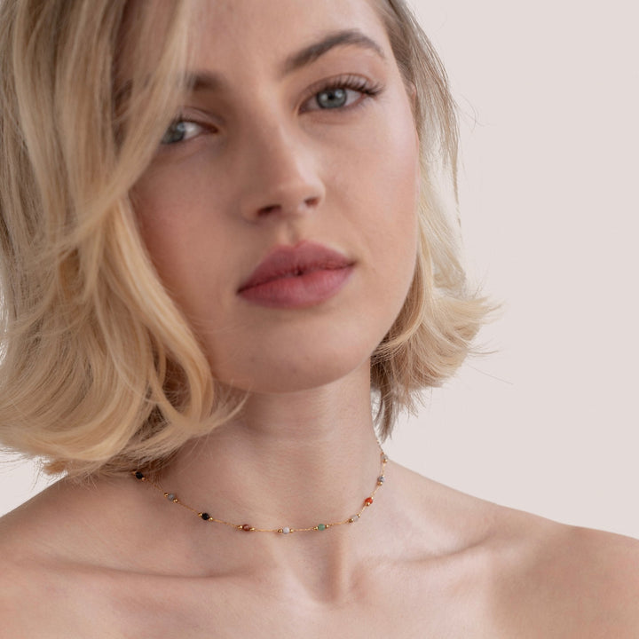 Minimalistische Collier met Steen
