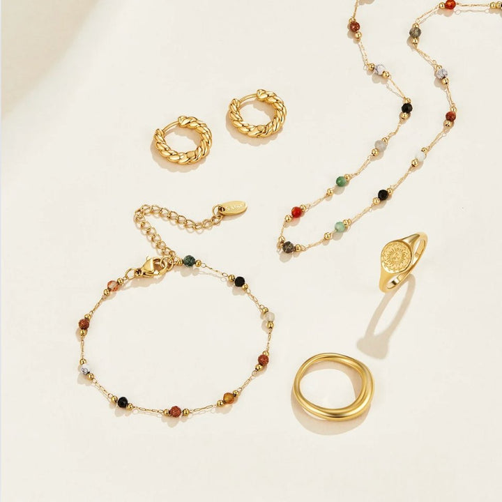 Minimalistische Collier met Steen