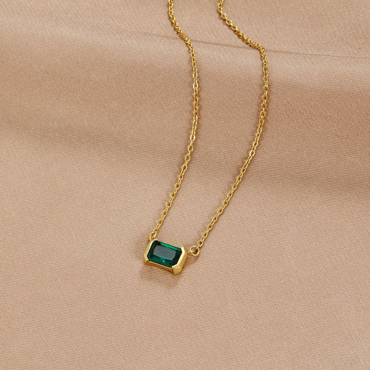 Delicaat Collier met Smaragd